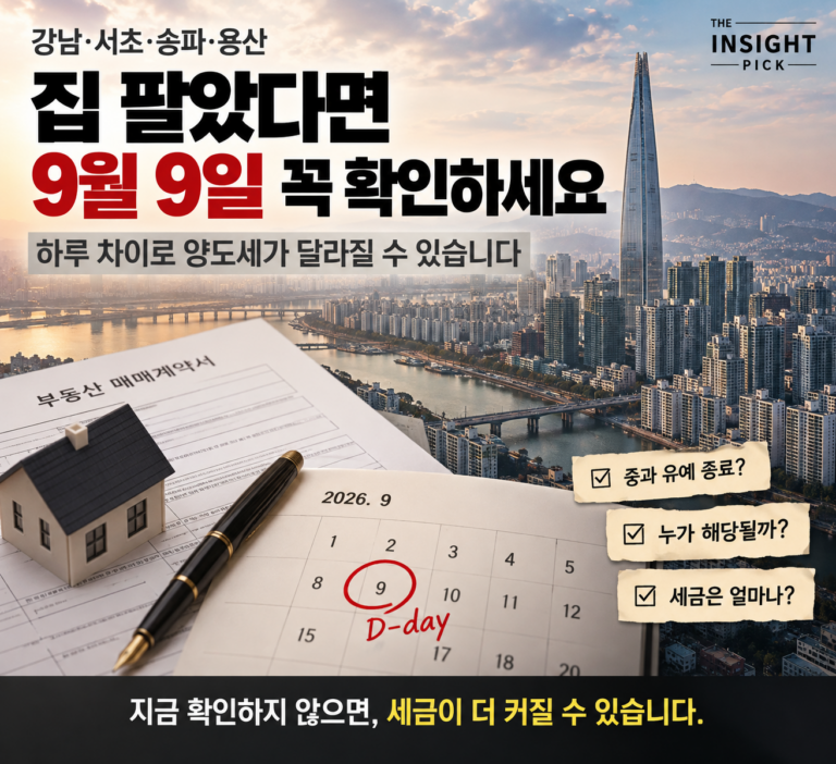 다주택자 양도세 강화와 강남 아파트 매물